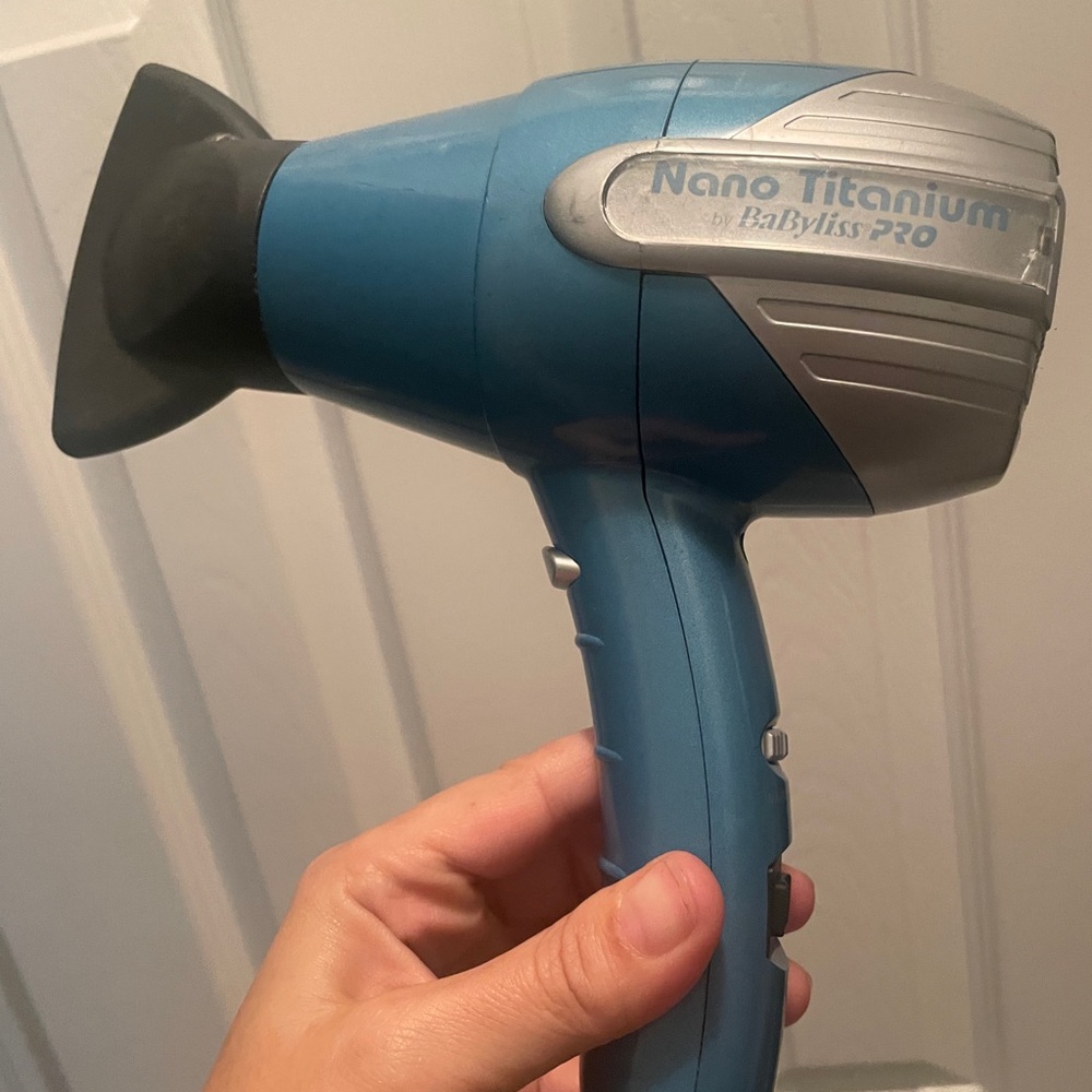 BaByliss Nano Titanium P70 Hair Dryer - Blue and Silver